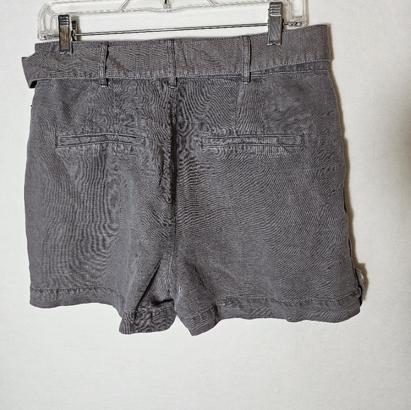 Nicole Miller Vintage Look Linen Blend Gray Shorts Women's Size 10 NWT - Picture 7 of 11
